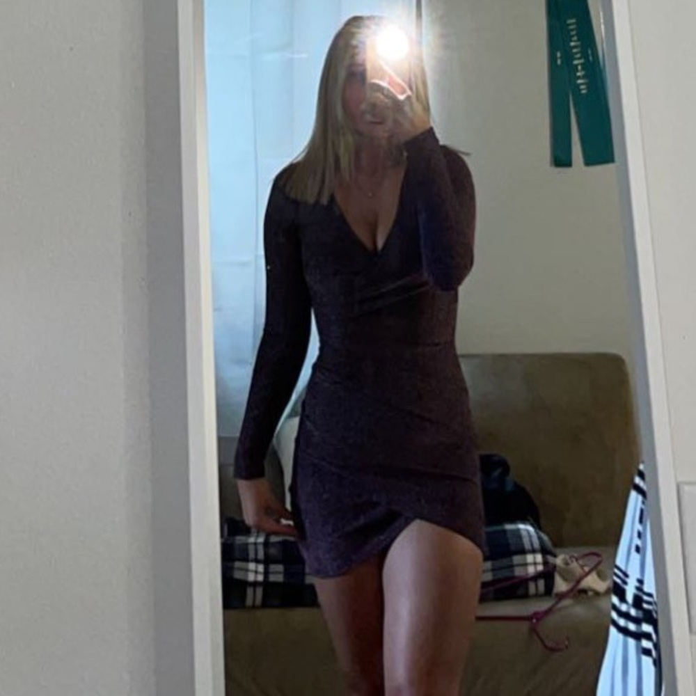 Pink/black sparkle dress
